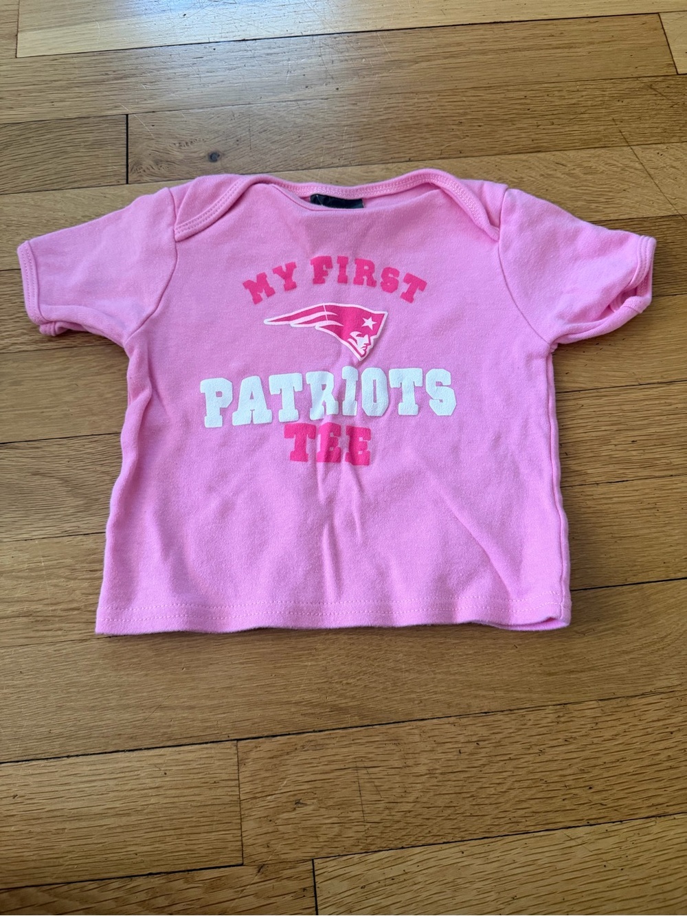 NFL Pink "My First Patriots" Short Sleeve Tee